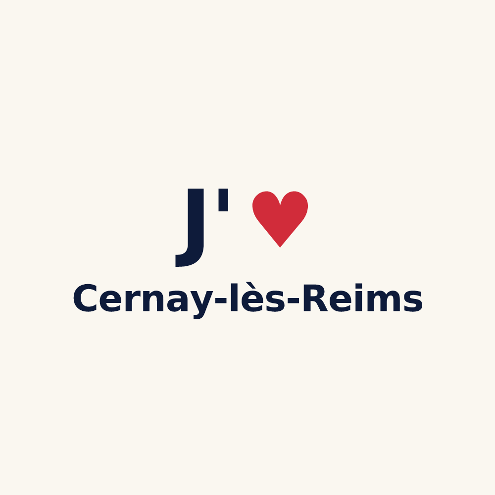 Tasse personnalisée Cernay-lès-Reims — design J'aime Cernay-lès-Reims