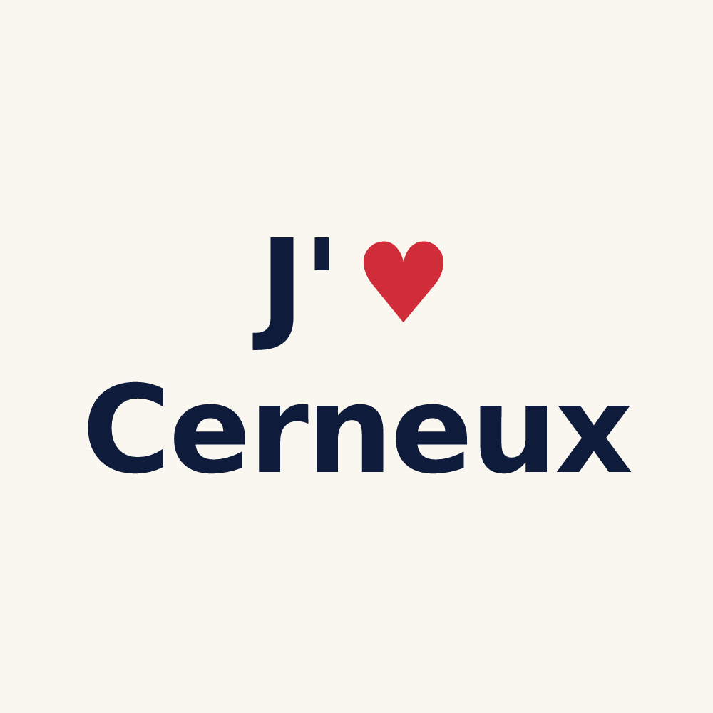 Tasse personnalisée Cerneux — design « J'aime Cerneux » imprimé sur la tasse