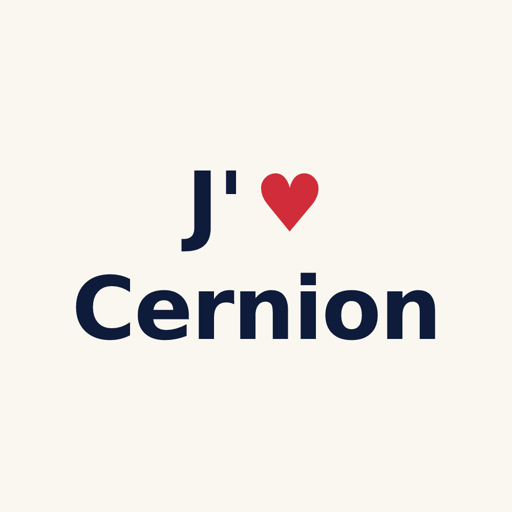 Tasse personnalisée Cernion — design J'aime Cernion