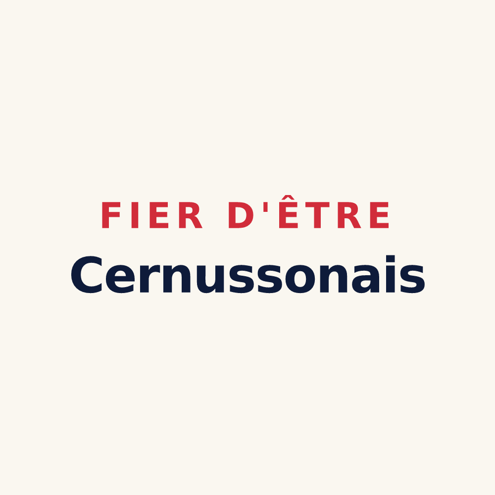 Tasse « Fier d'être Cernussonais » — design pour Cernusson