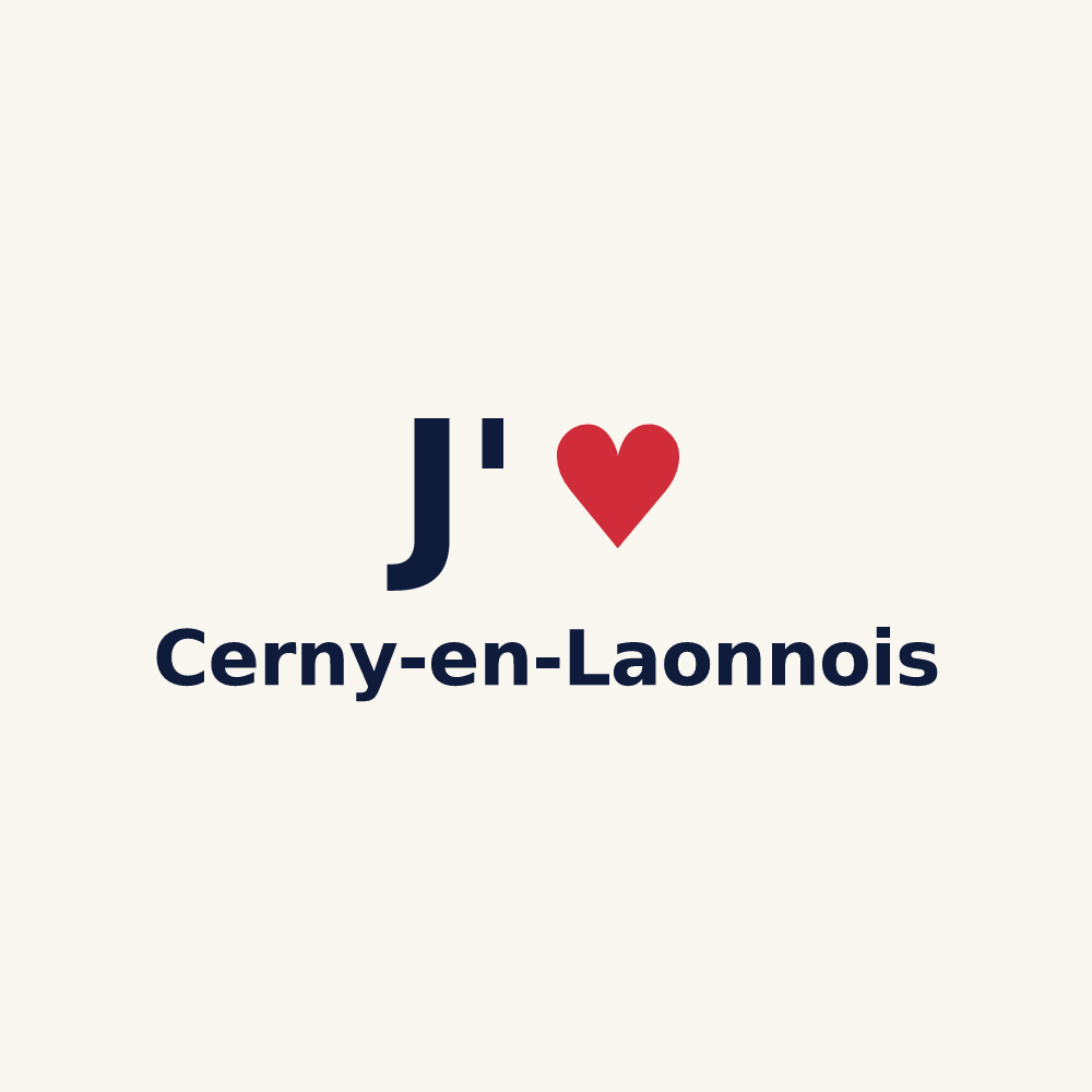 Tasse personnalisée Cerny-en-Laonnois — design J'aime Cerny-en-Laonnois