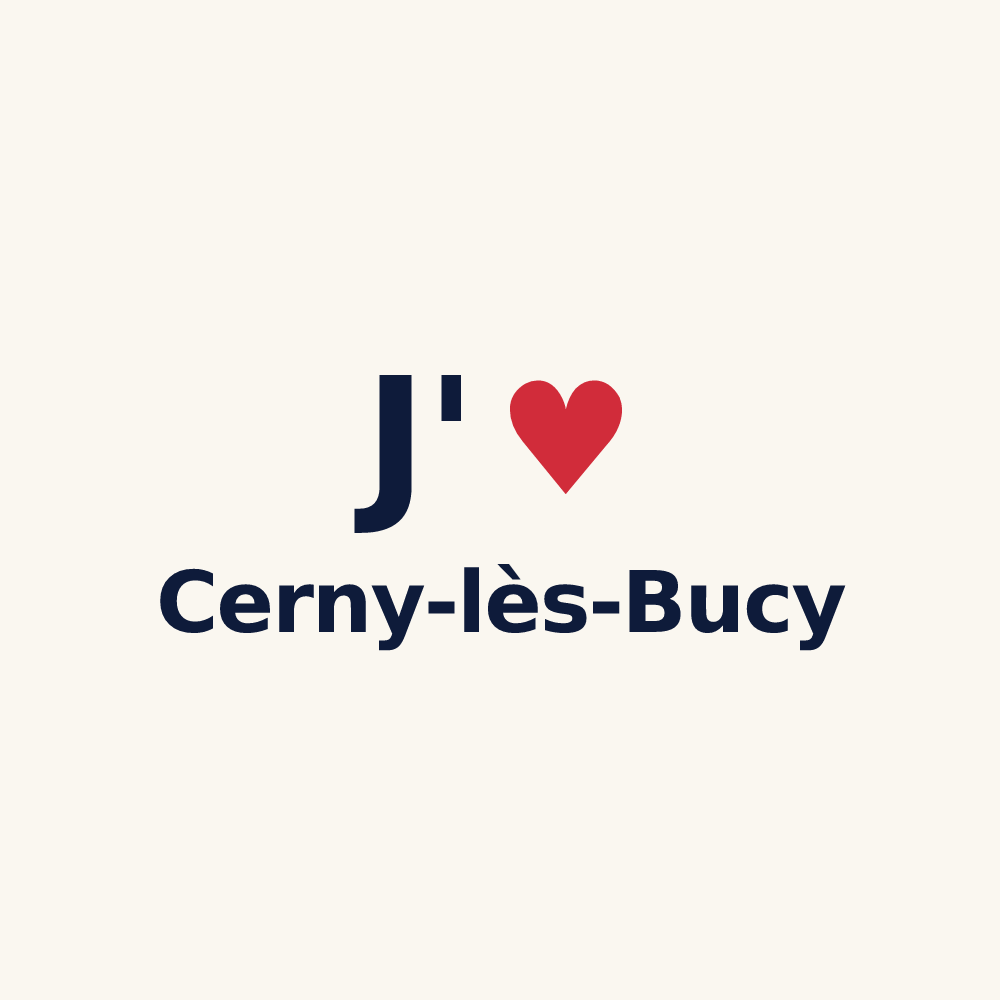 Tasse personnalisée Cerny-lès-Bucy — design J'aime Cerny-lès-Bucy