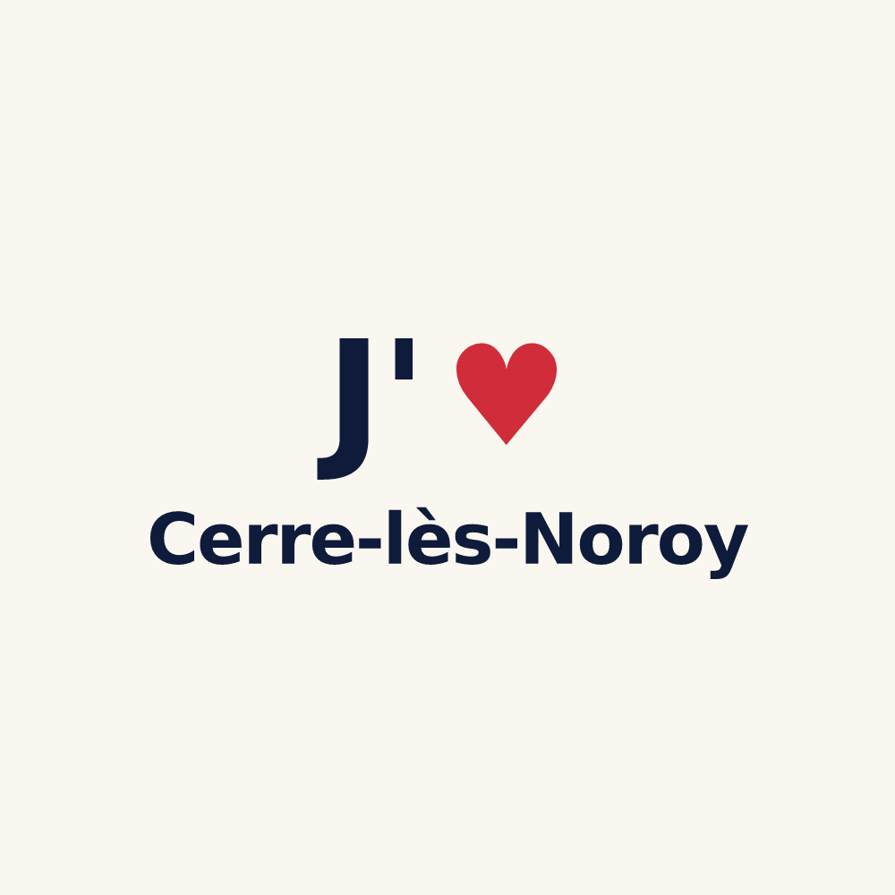 Tasse personnalisée Cerre-lès-Noroy — design J'aime Cerre-lès-Noroy