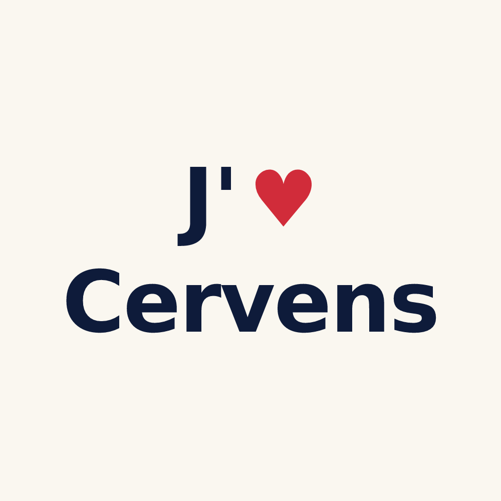 Tasse personnalisée Cervens — design J'aime Cervens