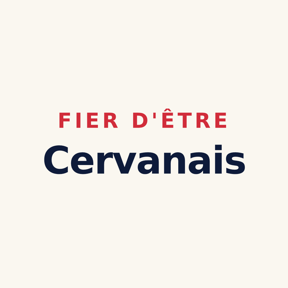 Tasse « Fier d'être Cervanais » — design pour Cervens