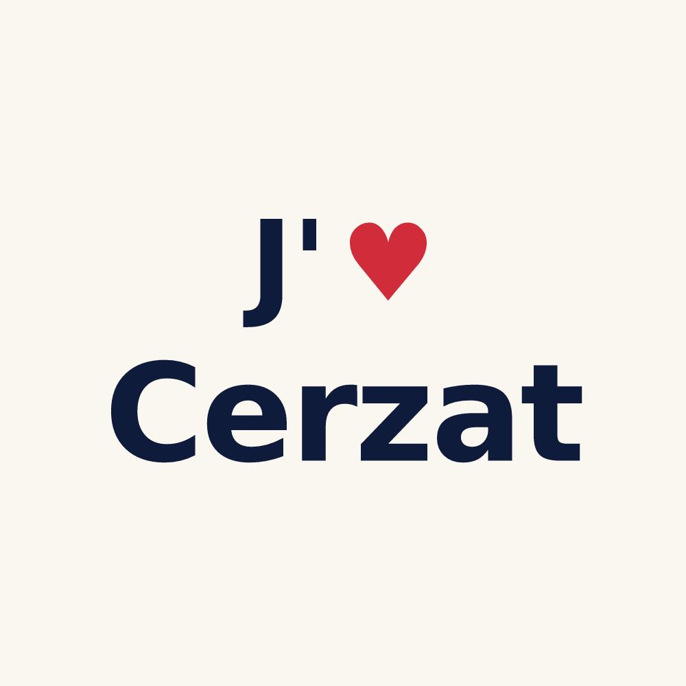 Tasse personnalisée Cerzat — design J'aime Cerzat
