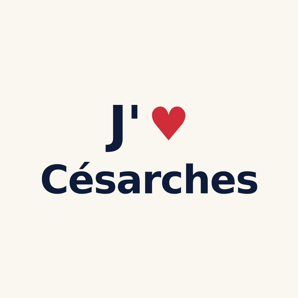 Tasse personnalisée Césarches — design J'aime Césarches