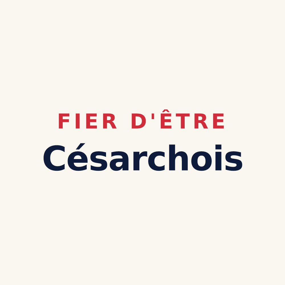 Tasse « Fier d'être Césarchois » — design pour Césarches