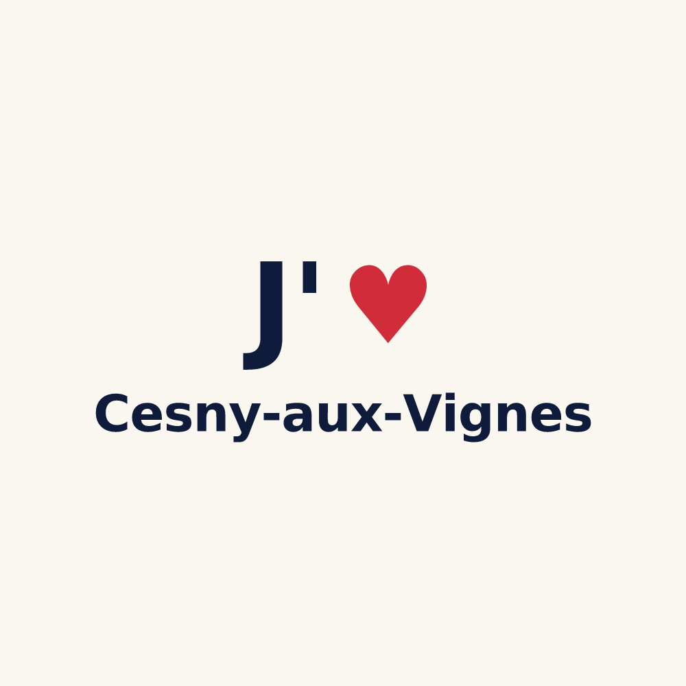 Tasse personnalisée Cesny-aux-Vignes — design J'aime Cesny-aux-Vignes