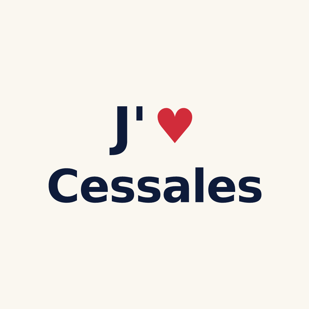 Tasse personnalisée Cessales — design J'aime Cessales