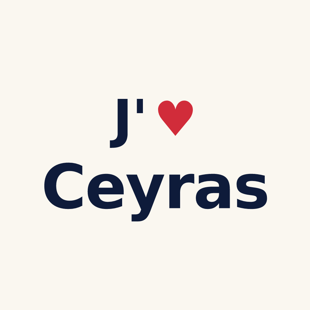 Tasse personnalisée Ceyras — design J'aime Ceyras