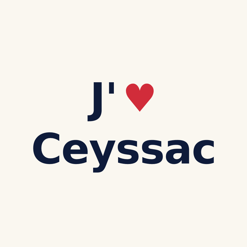 Tasse personnalisée Ceyssac — design J'aime Ceyssac