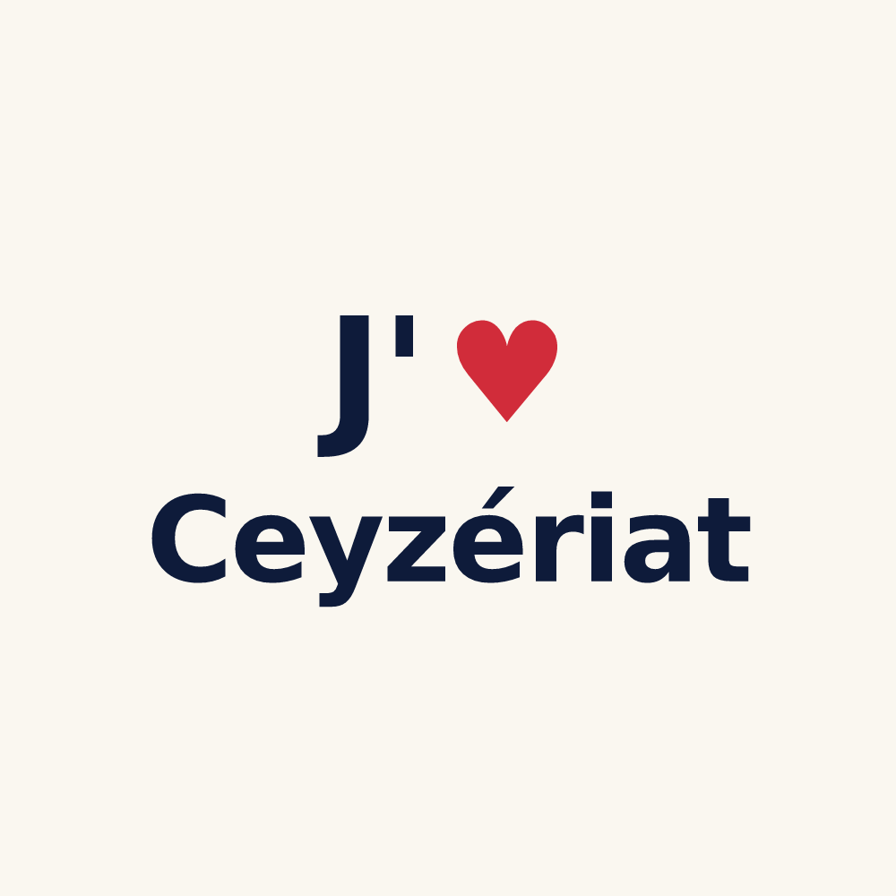 Tasse personnalisée Ceyzériat — design J'aime Ceyzériat