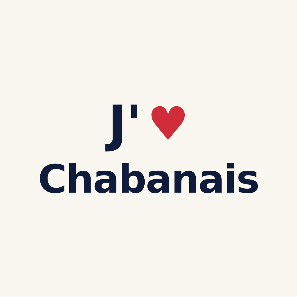 Tasse personnalisée Chabanais — design « J'aime Chabanais » imprimé sur la tasse