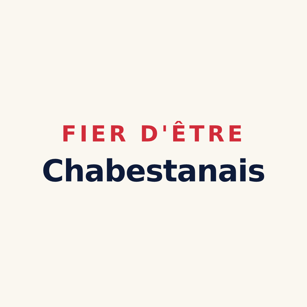 Tasse « Fier d'être Chabestanais » — design pour Chabestan