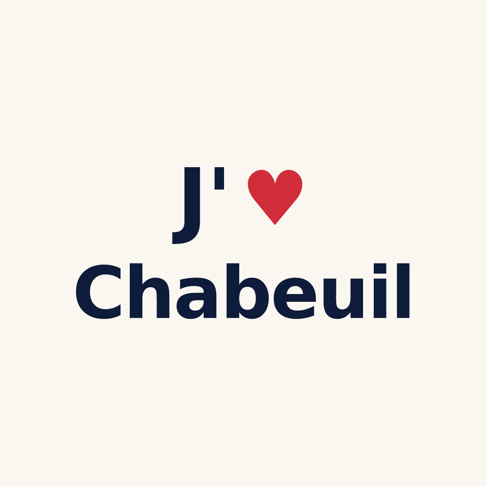 Tasse personnalisée Chabeuil — design J'aime Chabeuil