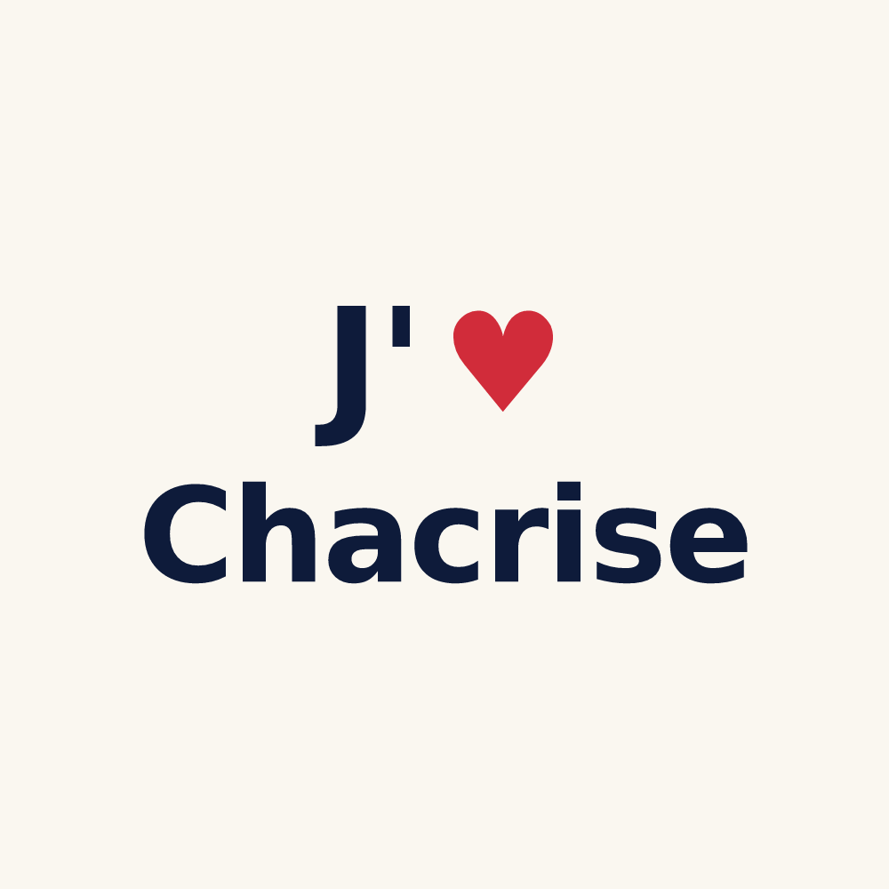 Tasse personnalisée Chacrise — design J'aime Chacrise