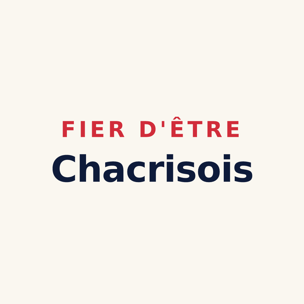 Tasse « Fier d'être Chacrisois » — design pour Chacrise