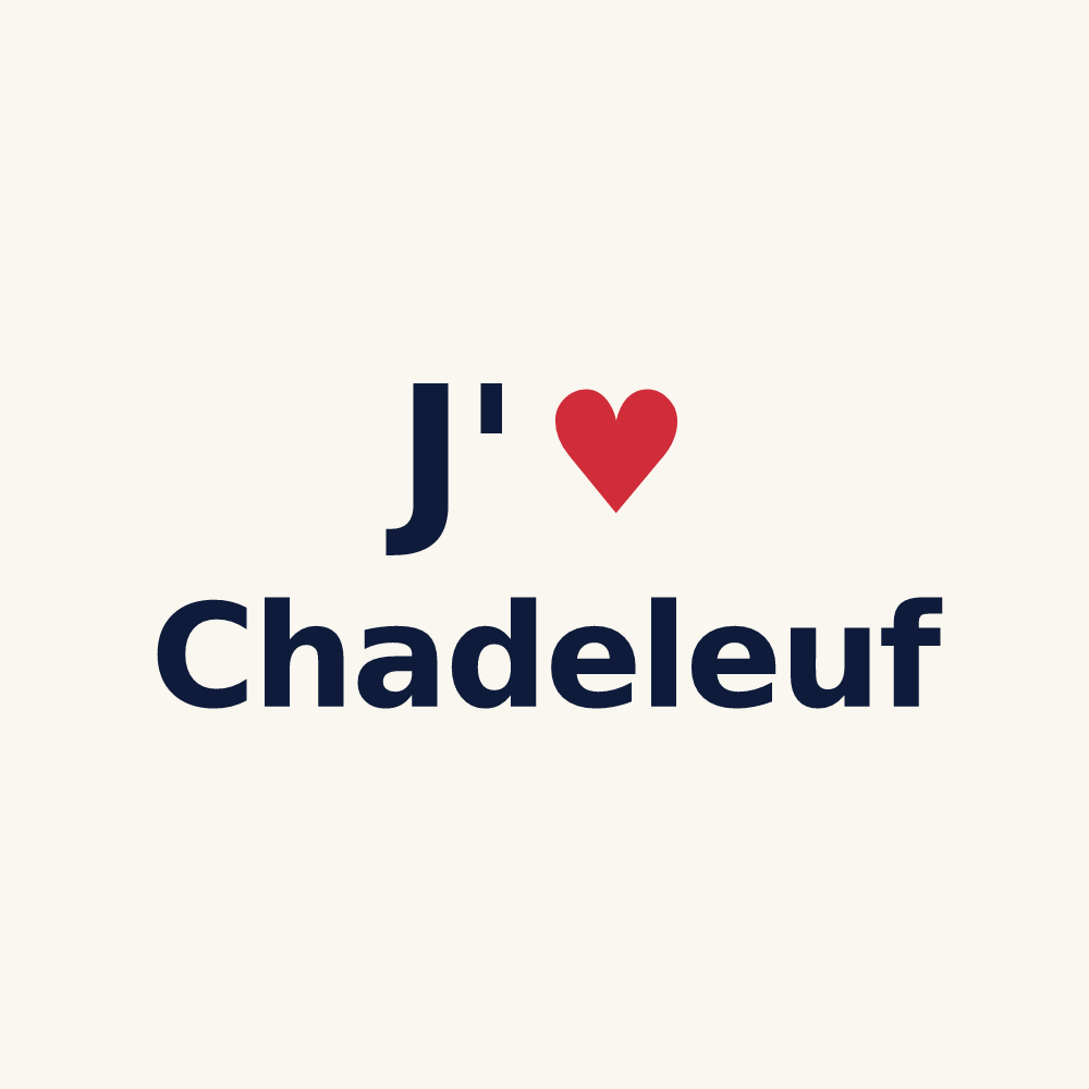 Tasse personnalisée Chadeleuf — design J'aime Chadeleuf