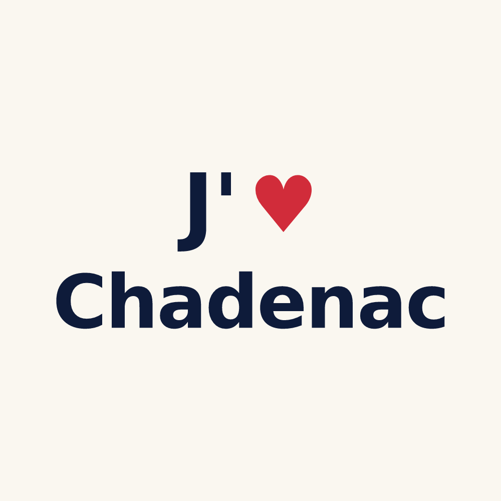 Tasse personnalisée Chadenac — design J'aime Chadenac