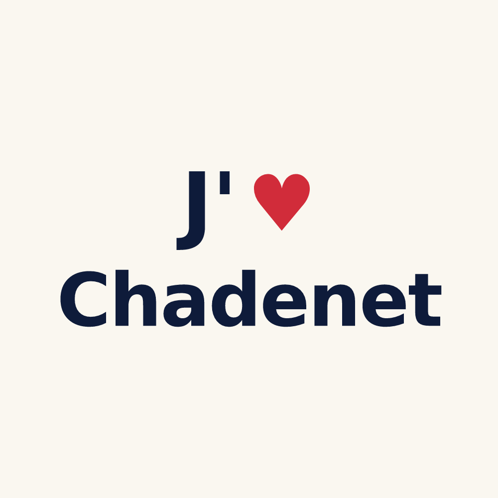 Tasse personnalisée Chadenet — design J'aime Chadenet