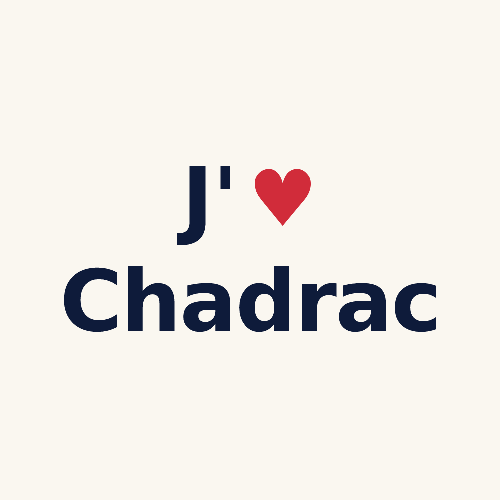 Tasse personnalisée Chadrac — design J'aime Chadrac