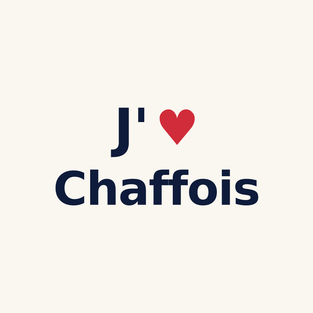 Tasse personnalisée Chaffois — design J'aime Chaffois