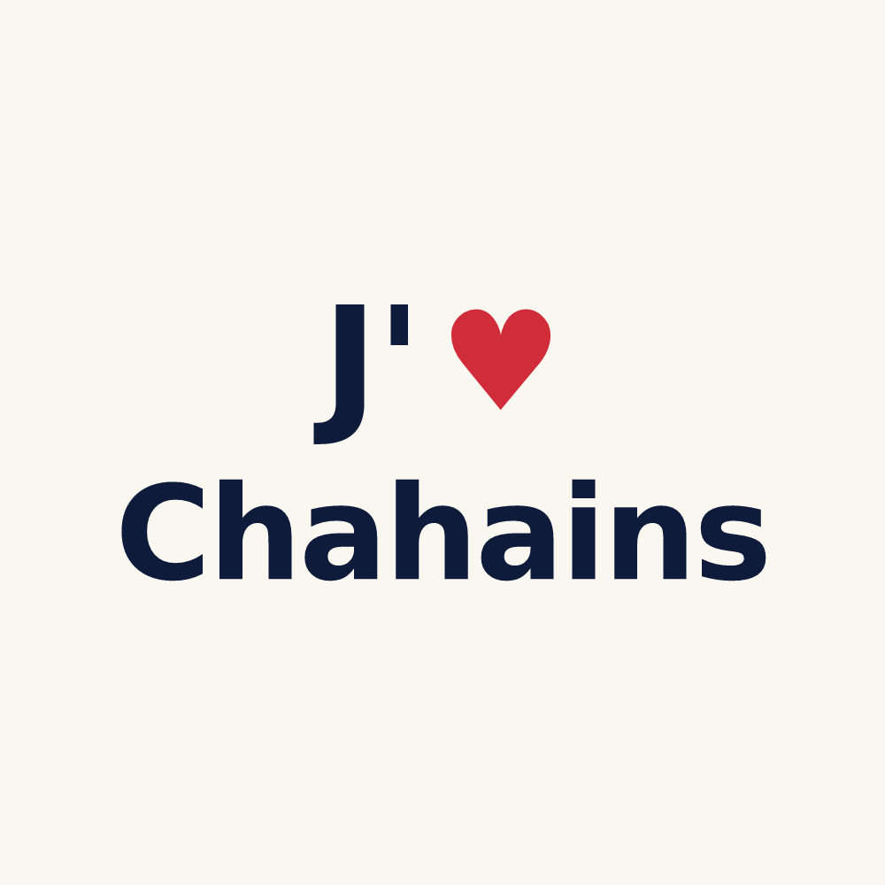 Tasse personnalisée Chahains — design J'aime Chahains