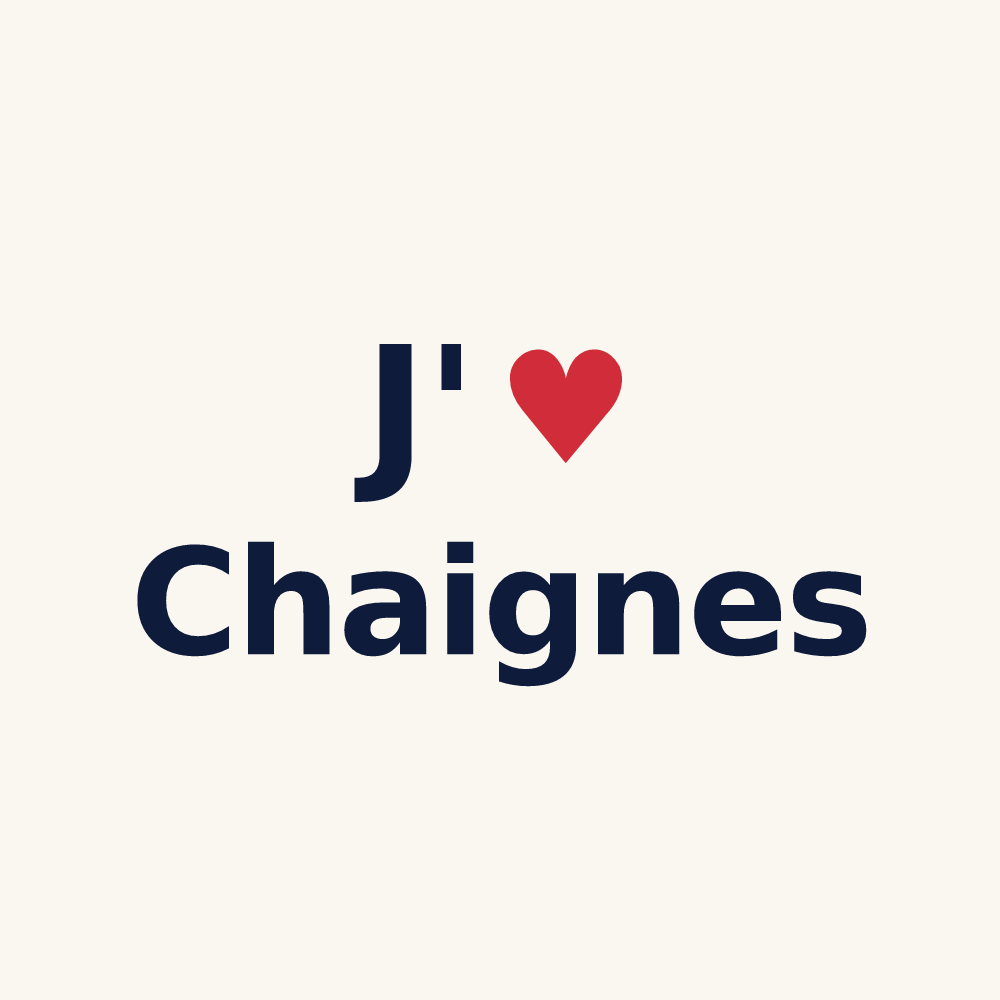 Tasse personnalisée Chaignes — design J'aime Chaignes