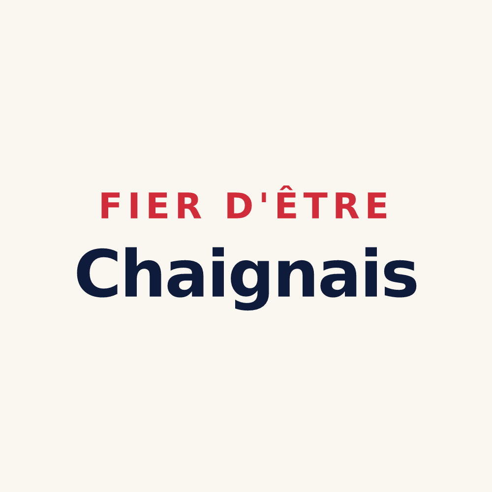 Tasse « Fier d'être Chaignais » — design pour Chaignes