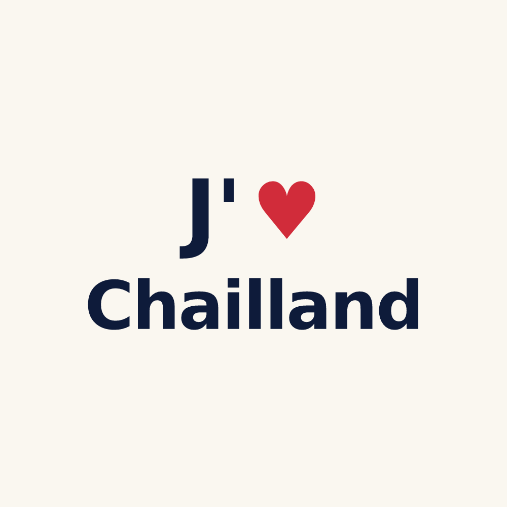 Tasse personnalisée Chailland — design J'aime Chailland