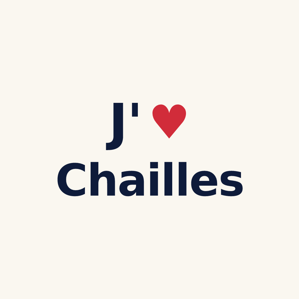 Tasse personnalisée Chailles — design J'aime Chailles