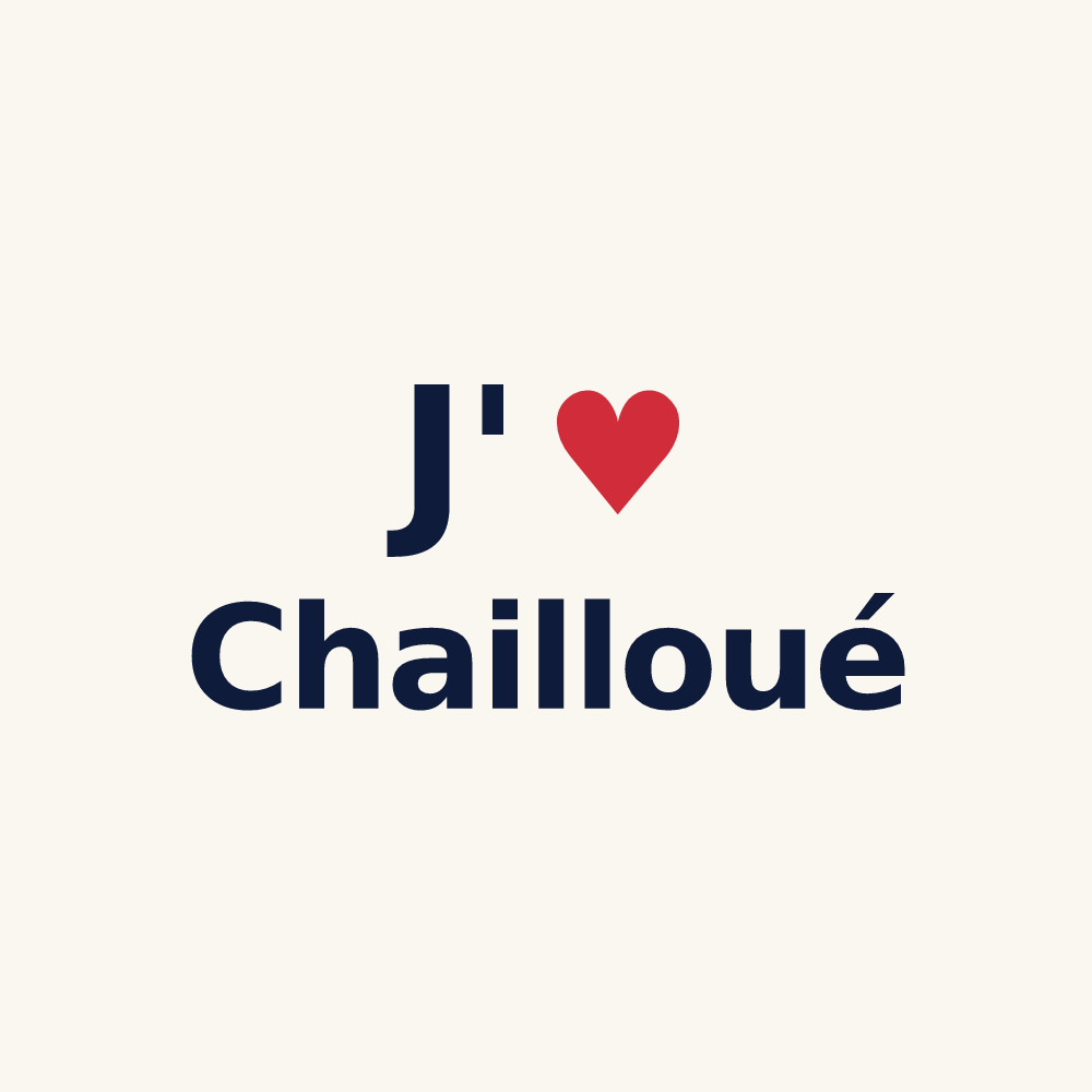 Tasse personnalisée Chailloué — design J'aime Chailloué