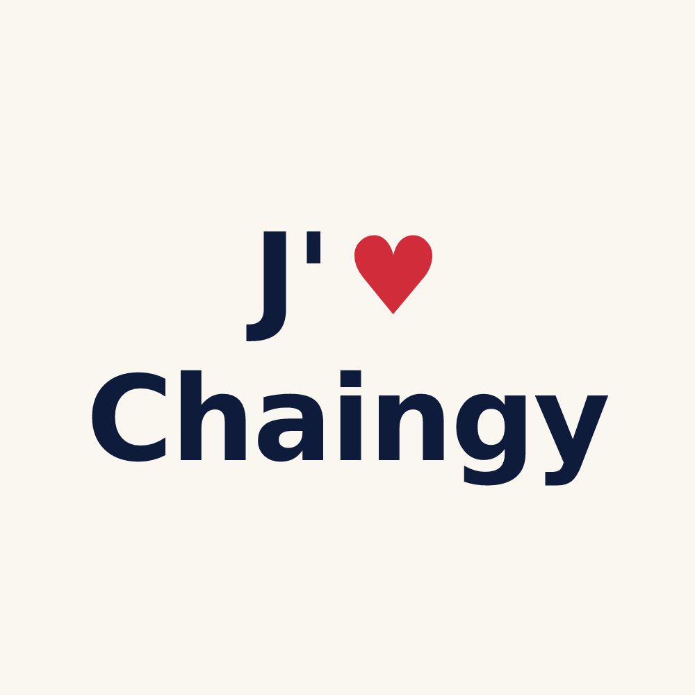 Tasse personnalisée Chaingy — design J'aime Chaingy