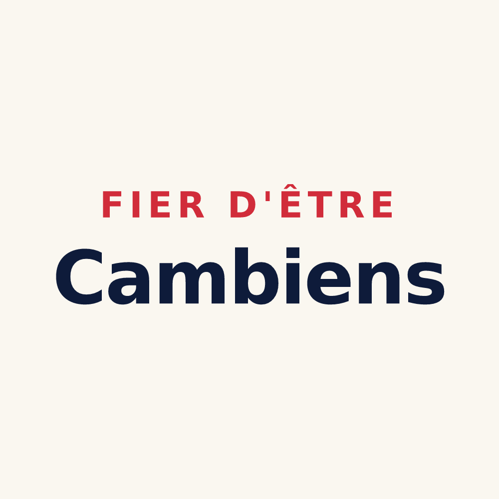 Tasse « Fier d'être Cambiens » — design pour Chaingy