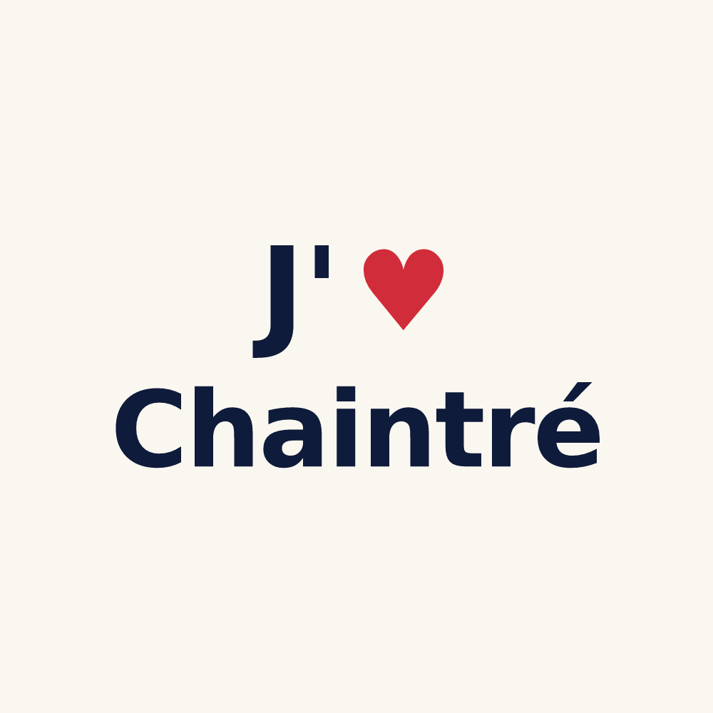 Tasse personnalisée Chaintré — design J'aime Chaintré