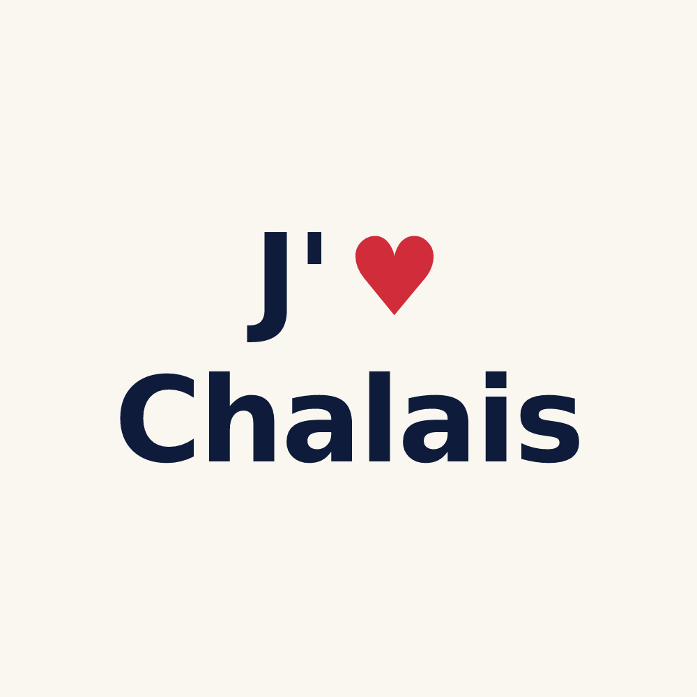 Tasse personnalisée Chalais — design « J'aime Chalais » imprimé sur la tasse