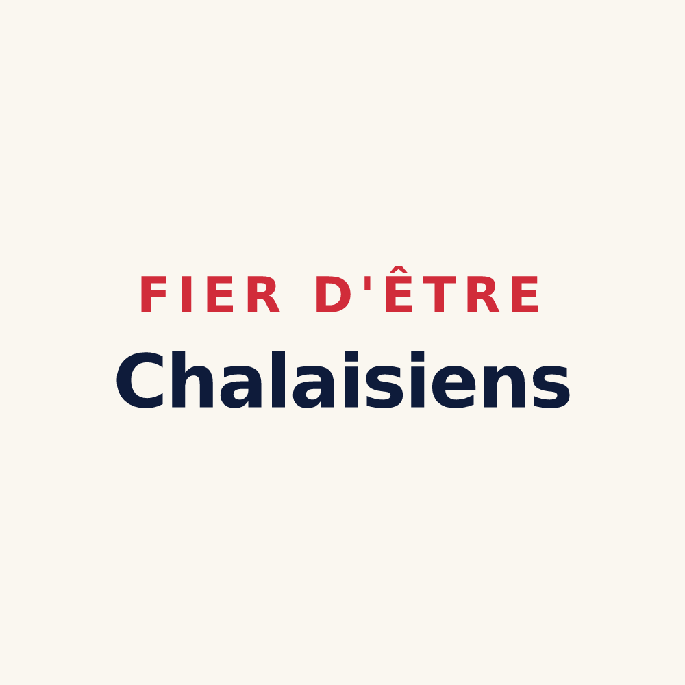 Tasse « Fier d'être Chalaisiens » — design pour Chalais