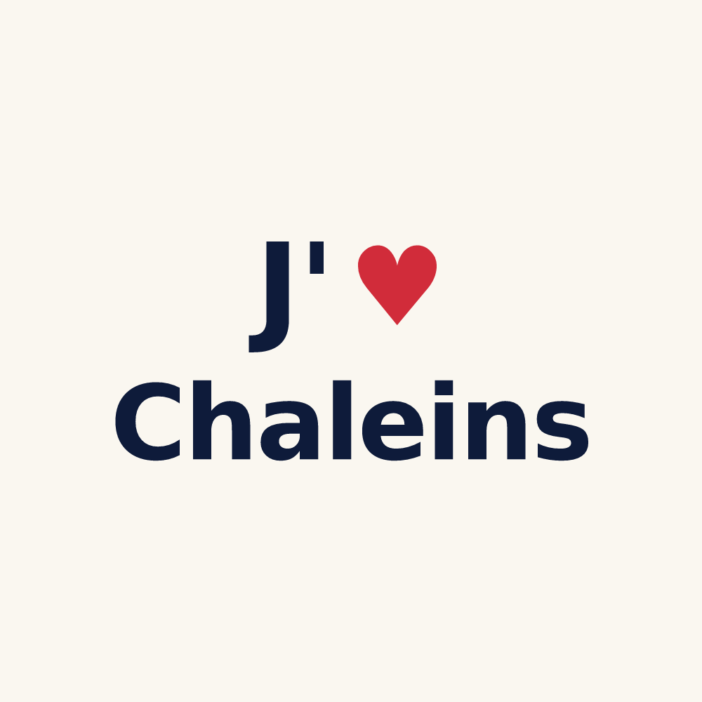 Tasse personnalisée Chaleins — design J'aime Chaleins