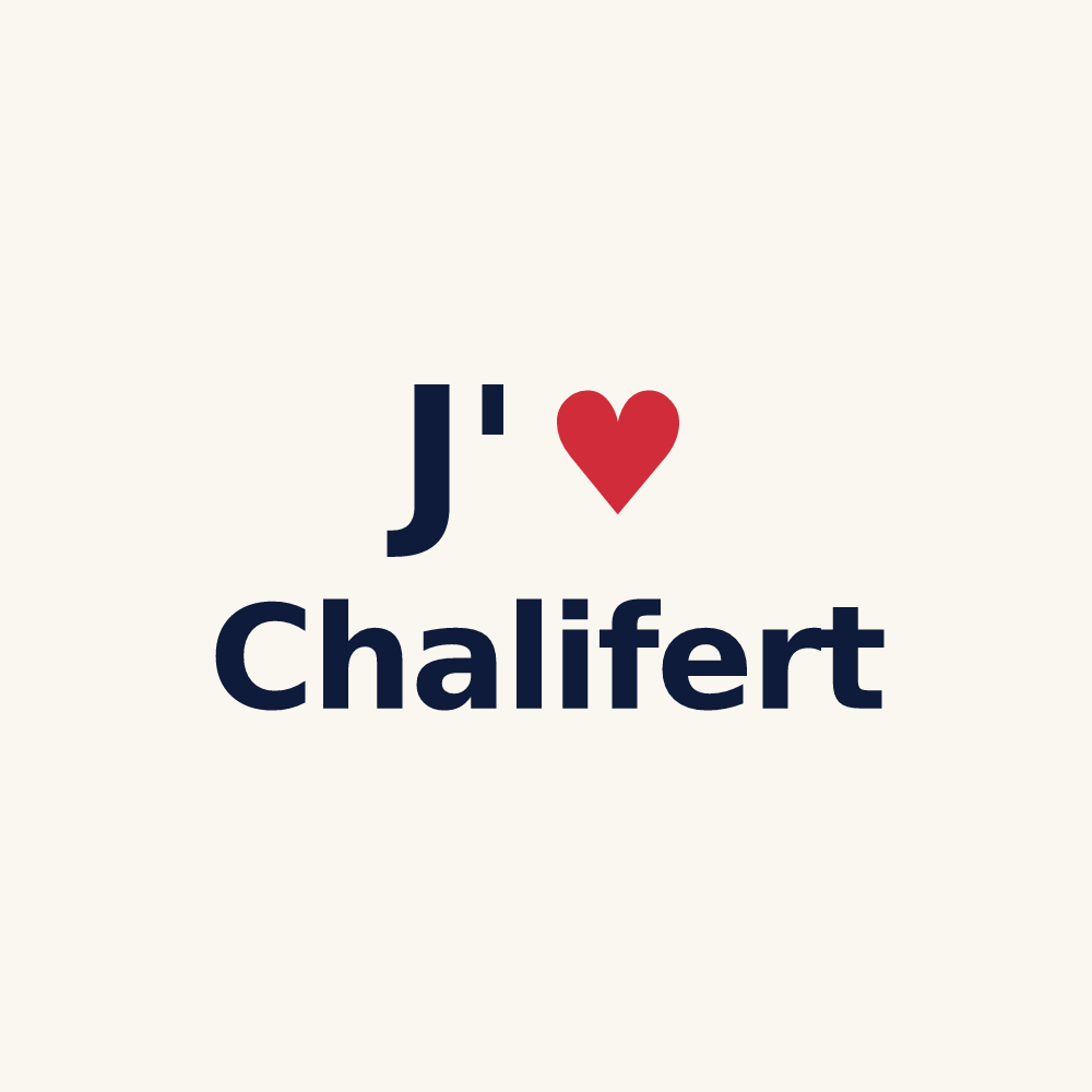 Tasse personnalisée Chalifert — design J'aime Chalifert