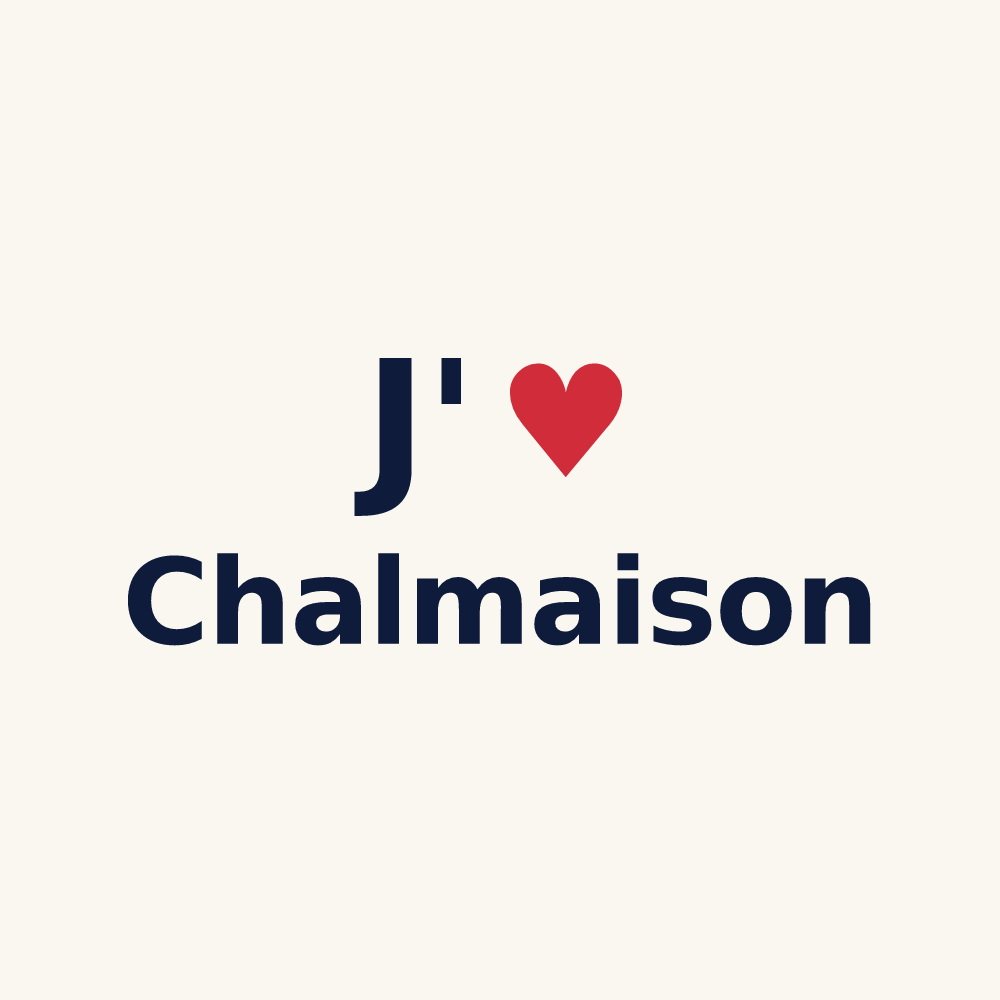 Tasse personnalisée Chalmaison — design J'aime Chalmaison