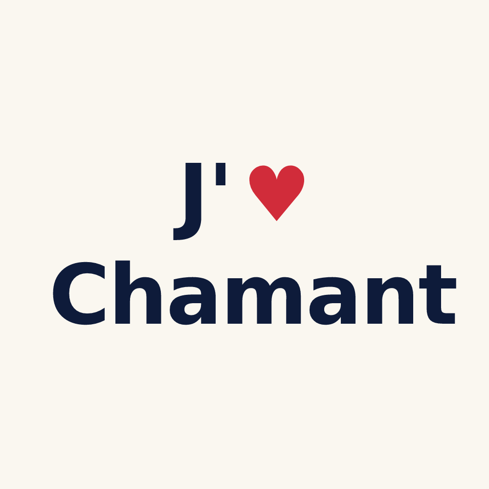 Tasse personnalisée Chamant — design J'aime Chamant