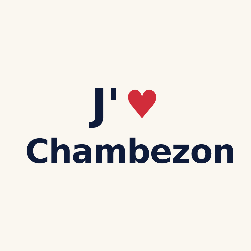 Tasse personnalisée Chambezon — design J'aime Chambezon
