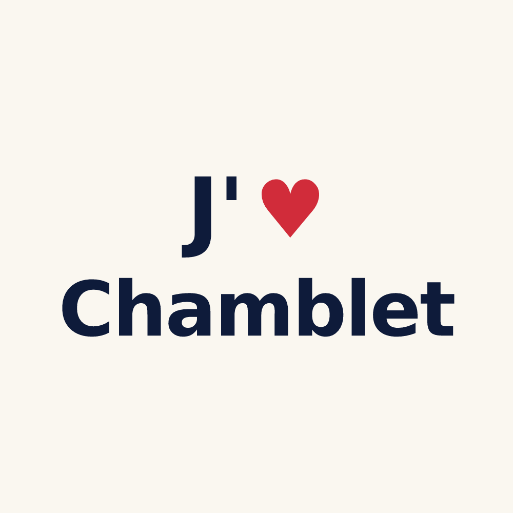 Tasse personnalisée Chamblet — design J'aime Chamblet