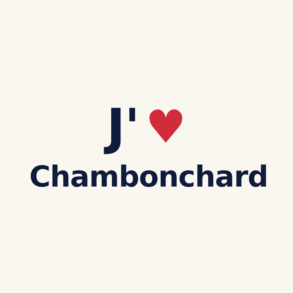 Tasse personnalisée Chambonchard — design J'aime Chambonchard