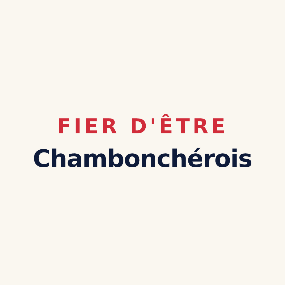 Tasse « Fier d'être Chambonchérois » — design pour Chambonchard