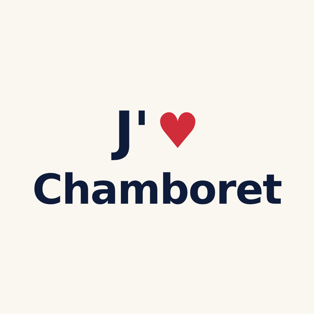 Tasse personnalisée Chamboret — design « J'aime Chamboret » imprimé sur la tasse