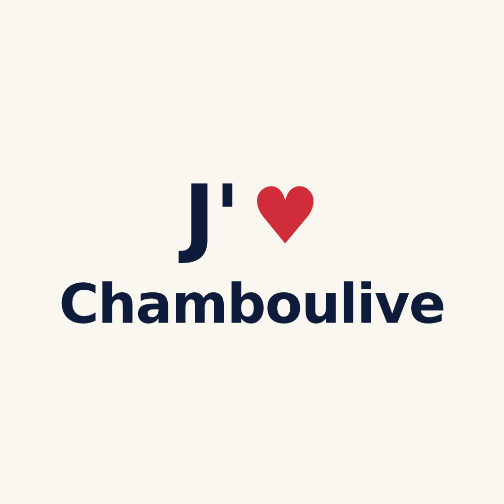 Tasse personnalisée Chamboulive — design J'aime Chamboulive