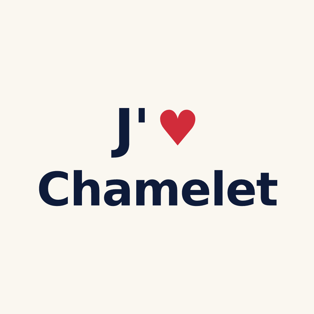 Tasse personnalisée Chamelet — design J'aime Chamelet