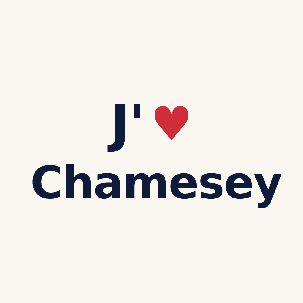 Tasse personnalisée Chamesey — design J'aime Chamesey